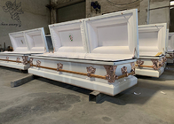 葬儀専門家のためのプレミアムメタリック棺長方形金属デザイン