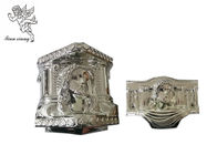 銀製のプラスチック棺Decoratin、小箱のキリスト モデルの葬儀の装飾的な部分