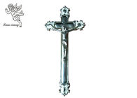 銀製のプラスチック棺の十字架像は小箱のふたのための装飾的な44.8 × 20.8 Cmのサイズを埋めました