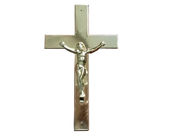 銀製色の葬儀の小箱のためのプラスチック イエス・キリストの棺の十字架像のサイズ24の× 14 Cm