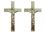 銀製色の葬儀の小箱のためのプラスチック イエス・キリストの棺の十字架像のサイズ24の× 14 Cm