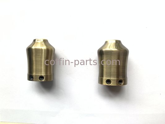 Wear Resistant Coffin Fittings / Casket Hardware Metal End Cup American Style