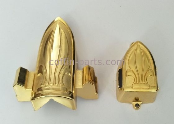 Religious Small Coffin Accessories , Honored Gold Coffin Corners