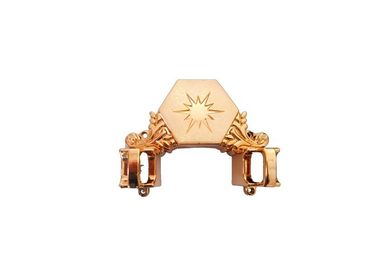 真鍮色の棺は葬儀の小箱の装飾日曜日および星パターンPP新しい材料を分けます