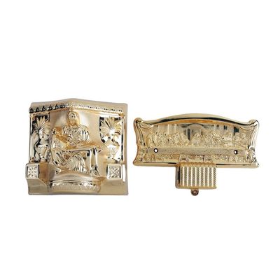 小箱の十字37×13.7cmの金色PPの物質的な棺の十字の十字架像