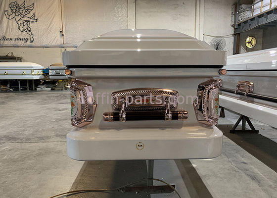 ISO9001 Decorable Stainless Steel Casket Customizable For Funeral Arrangements