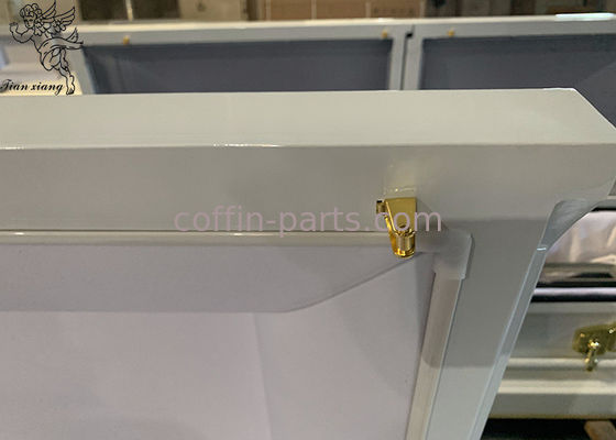 Funeral Metallic Coffin Customizable Interior ISO9001 Certificate