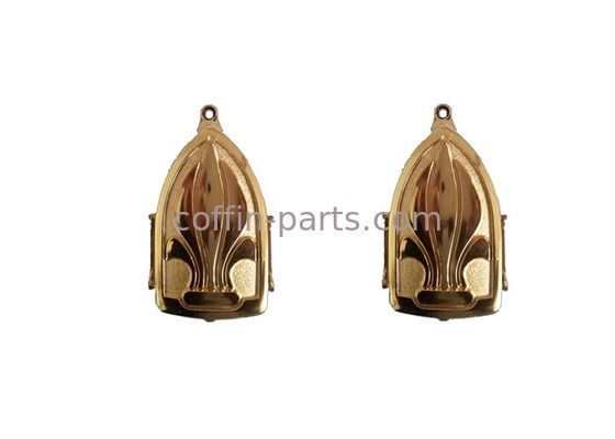 Polished Gold Coffin Parts Injection Molding 62cm X 54cm X 38cm For Casket Decoration
