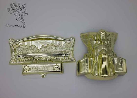 Silver Polished Plating Casket Hardware Unique Design Coffin Ornaments