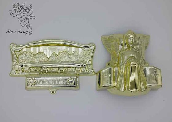 Silver Polished Plating Casket Hardware Unique Design Coffin Ornaments