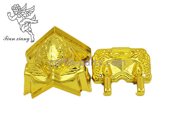 銀製/銅色の棺は小箱の角の付属品PP/ABS材料を分けます